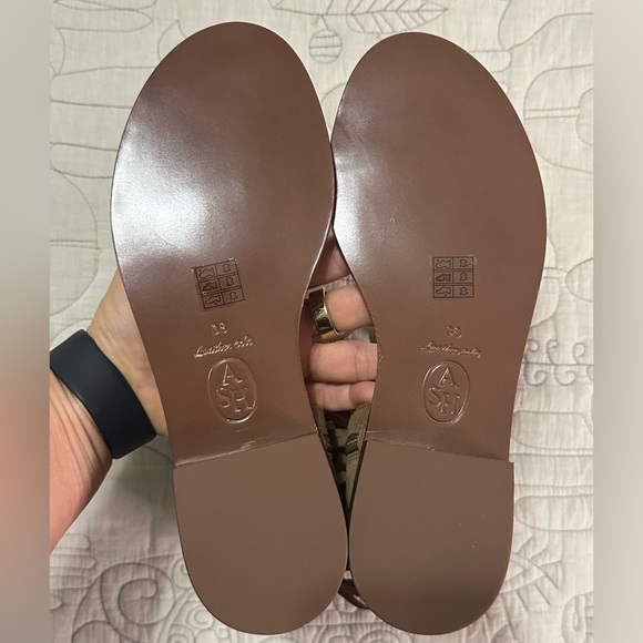 NEW Ash Leather Paquito Sandals Sz EU 38 US 8 ANTILOPE/SKIN Western Fringe - Picture 9 of 13